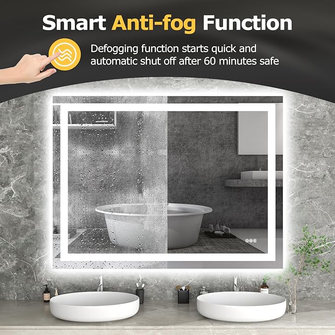 Hivone 48X36 LED Bathroom Mirror - Image 3