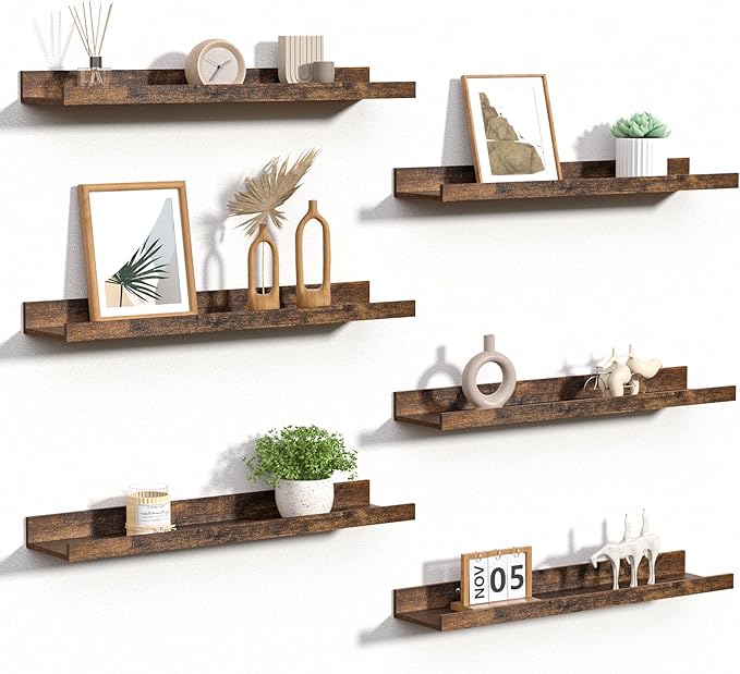 upsimples Floating Shelves for Wall, 23.6 Inch Shelves for Decor Storage Set of by upsimples