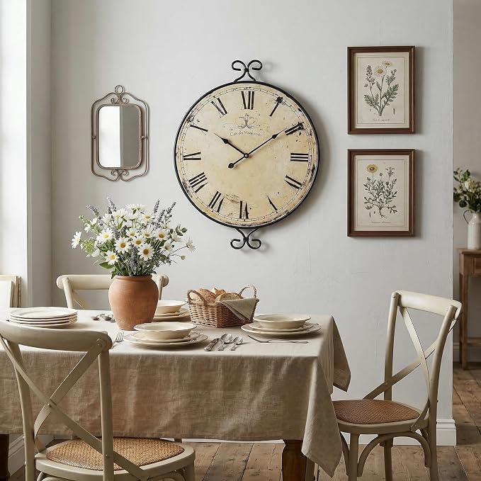 30 Inch Wall Clock for Living Room, Extra Large Farmhouse Wall Clock, Wrought - Image 6