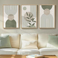 Framed Sage Green Boho Wall Art by Cuspin