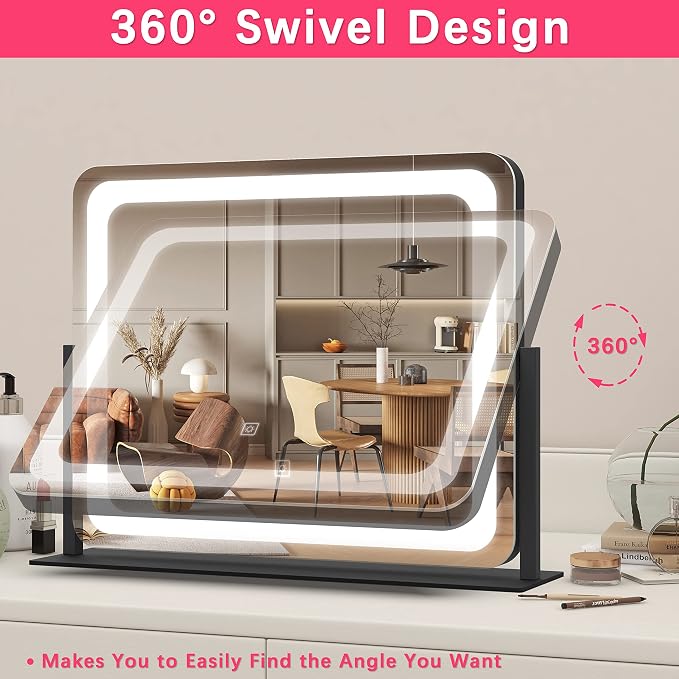 ROLOVE 22x17 Inch Lighted Vanity Mirror - Image 4