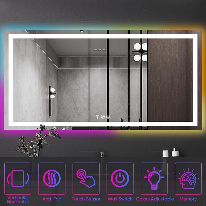 Antok 36"x 72" LED Bathroom Mirror - Image 8