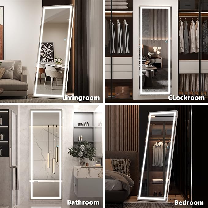 Hasipu Full Length Mirror with Lights, Full Body Dressing Standing, Hanging - Image 5