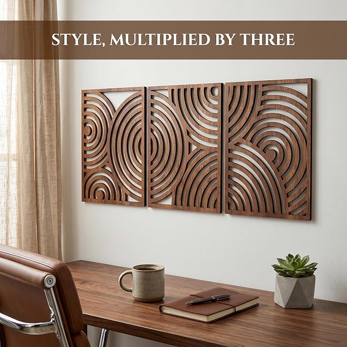 qmmp Modern Wooden Wall Sculptures - Image 3