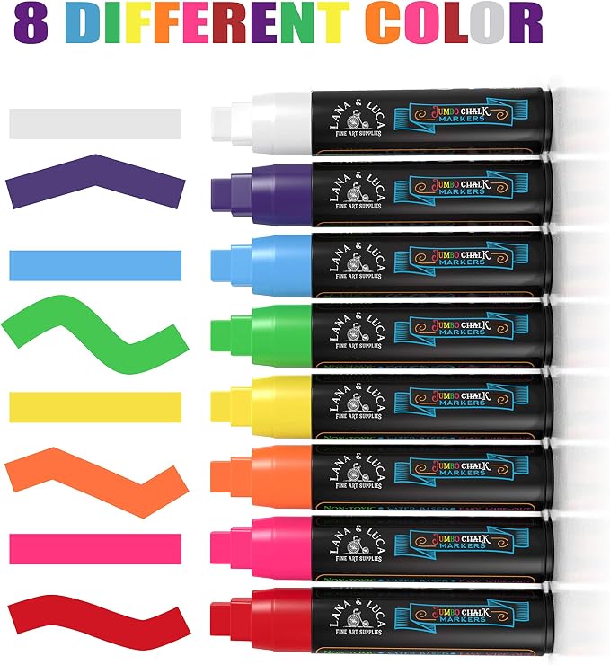 LANA & LUCA Jumbo Liquid Chalk Markers Square Tip - Image 3
