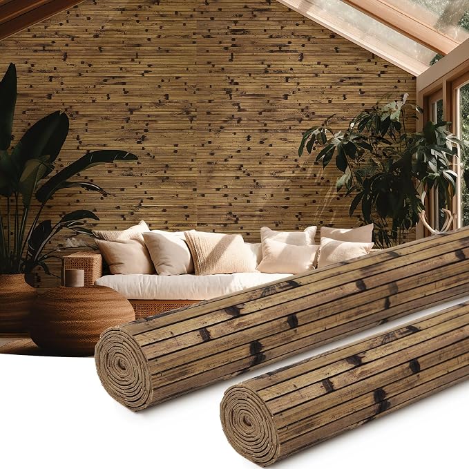 Juexica 2 Pcs Natural Bamboo Wall Panel by Juexica