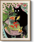 VIYYIEA Framed Wall Art for Living Room, Silly Cat Canvas Prints, Vintage Home by VIYYIEAART