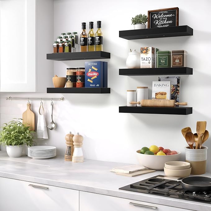 Sorbus Floating Shelves for Wall – 16 Inch Floating Shelf for Kitchen, Living - Image 5