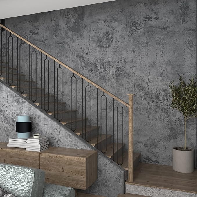 3yecao 31"×1181" Extra Wide Big Thickness Blue Grey Concrete Wallpaper Peel and - Image 7