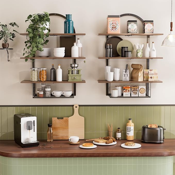 XLHOMO Floating Shelf for Wall- 31.5"x 24" 3+1 Tier Floating Shelves - Image 5