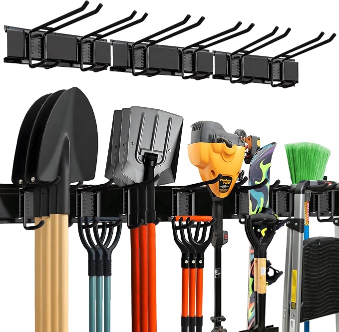 TIDYME Garage Wall Organizer | 48" Heavy-Duty Tool Storage Rack | Adjustable - Image 8