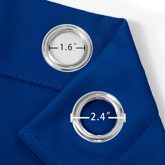 LEMOMO Blackout Curtains 52 x 63 inch/Royal Blue Curtains Set of 2 - Image 6