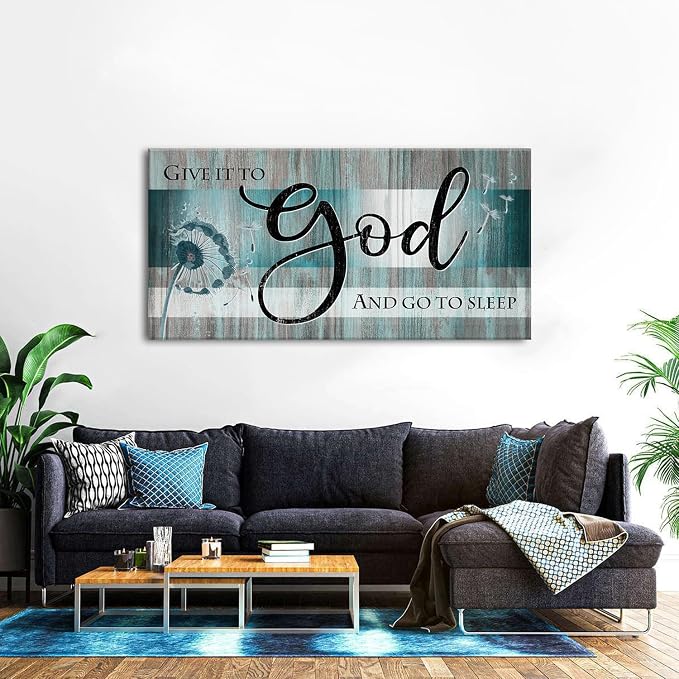 Extra Large Christian Wall Decor Scripture Wall Art Give It to God and Go to - Image 3