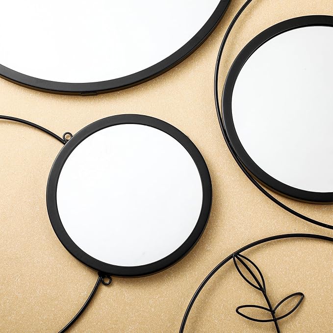Hicarer Wall Mirror Decorative 41.34'' x 17.72'' Round Modern Metal Wall - Image 8