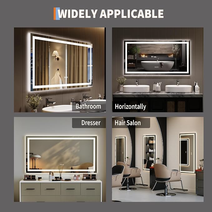 GarveeHome 50x26 LED Bathroom Mirror - Image 7