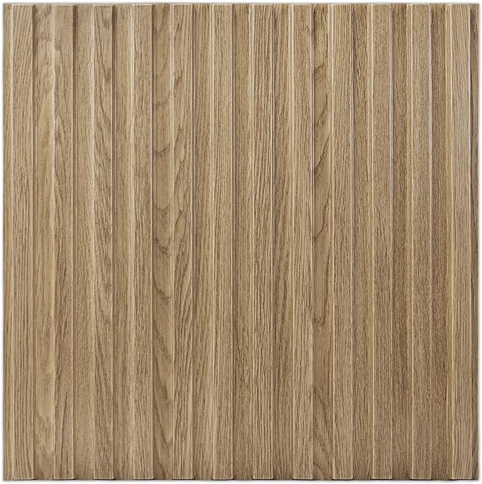 Art3d Slat Wall Panel, 3D Fluted Textured Panel 12-Tile 19.7 x 19.7in. - Image 2