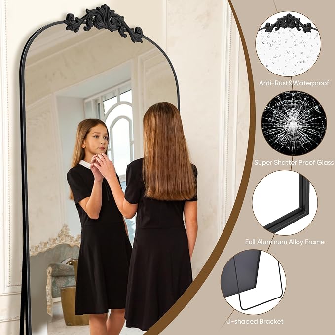 Antok Arched Full Length Mirror, Full Body Mirrors - Image 4