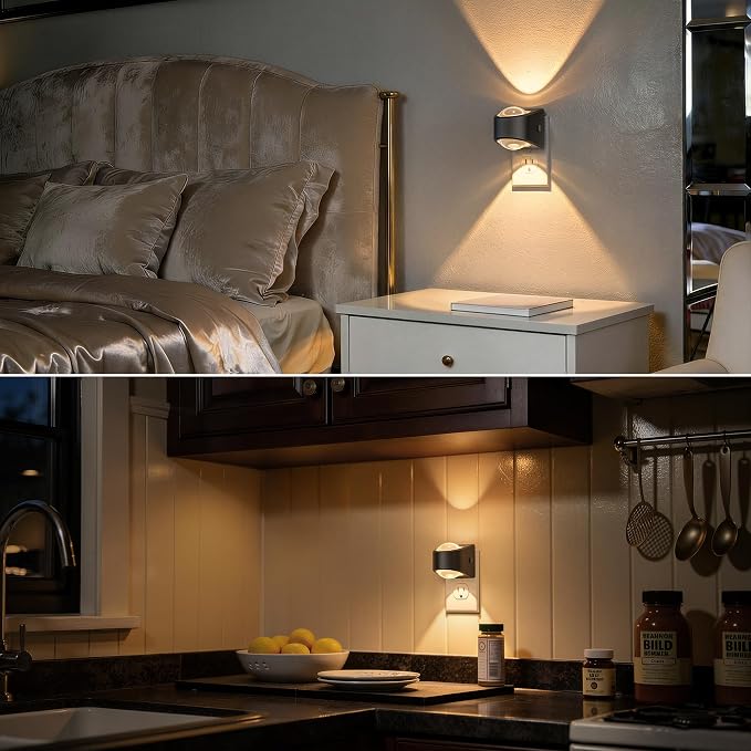 Briignite Projector Night Light, Night Lights Plug into Wall, Soft White - Image 2
