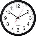 Bernhard Products Black Wall Clock Silent Non Ticking by BernhardProducts
