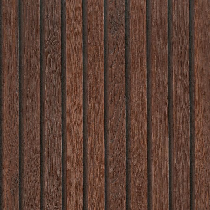 VEELIKE Dark Walnut Wood Slat Wallpaper Peel and Stick Wood Grain Panel by VEELIKE