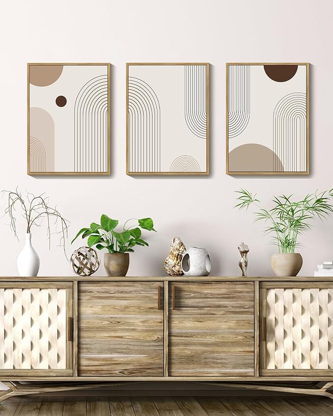 PHOPAGO Boho Wall Art Minimalist Bohemain Framed Wall Printing 11x14in Abstract - Image 7