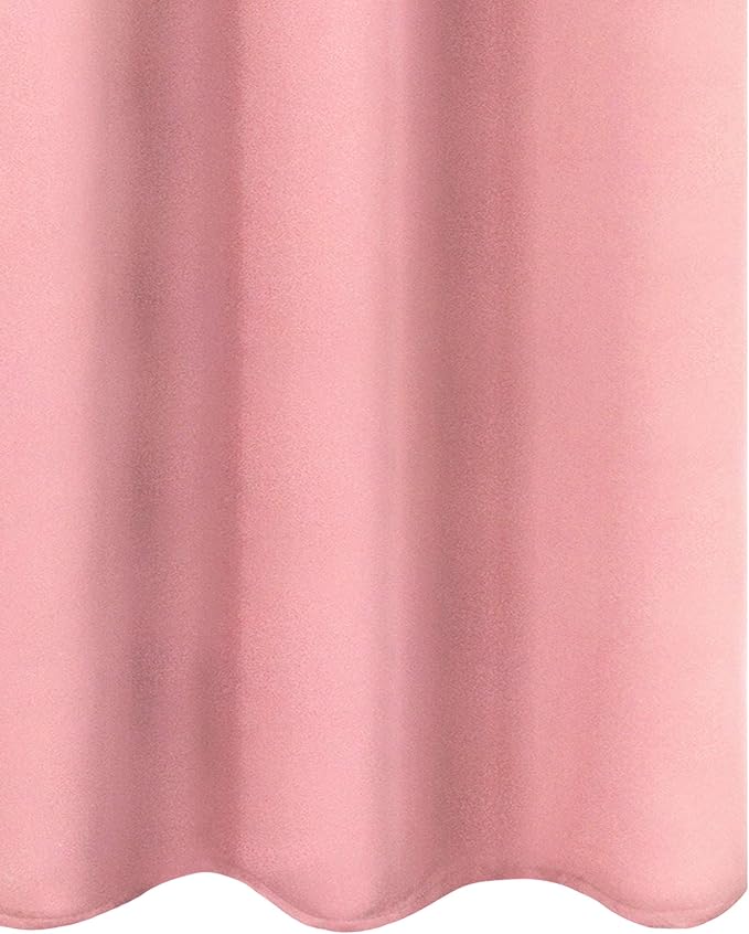 LEMOMO Pink Blackout Curtains 34 x 63 Inch Length/Set of 2 Curtain - Image 9