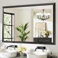 Briivue 60x40 Inch Black Bathroom Mirror by Briivuemodernmirrors