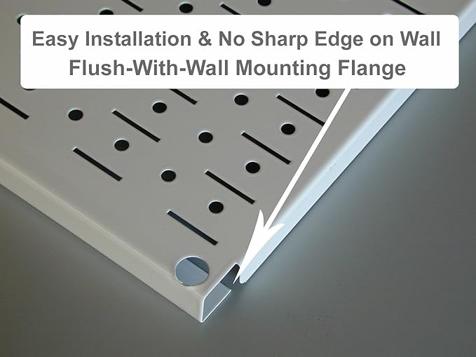Pegboard Rack Wall Control Home & Garage Tool Storage & Organization White - Image 6
