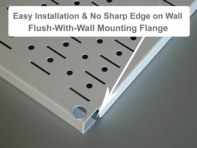 Wall Control Pegboard 32in x 16in Gray Metal Pegboard Tool Board Panel - Image 7