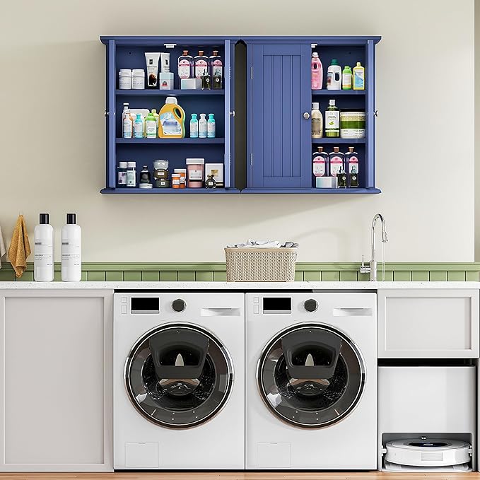ChooChoo Bathroom Wall Cabinet, Over The Toilet Space Saver Storage Cabinet - Image 5