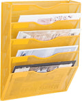 EASEPRES 5 Pocket Mesh Hanging Wall File Organizer, Wall Mounted Mail Paper by EASEPRES