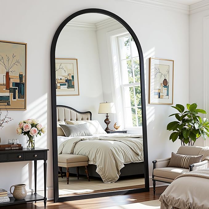 Full Length Mirror 76"×41" Floor Mirror Standing Tall Mirror, Arched Stand up - Image 2