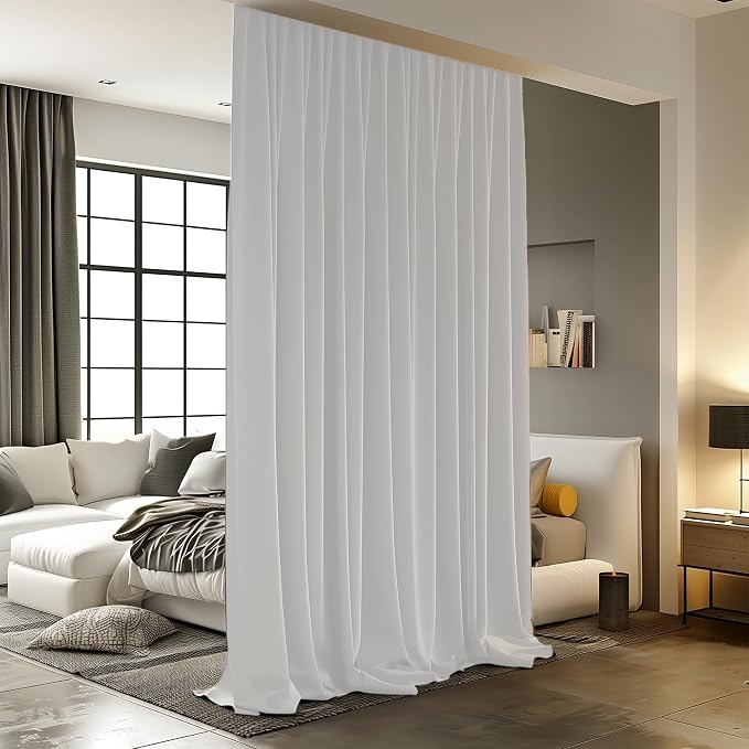 Room Divider Curtains for Ceiling Track Rod, 8.3 ft Wide x 7 ft Tall, 1 Panel by RoomDarkning