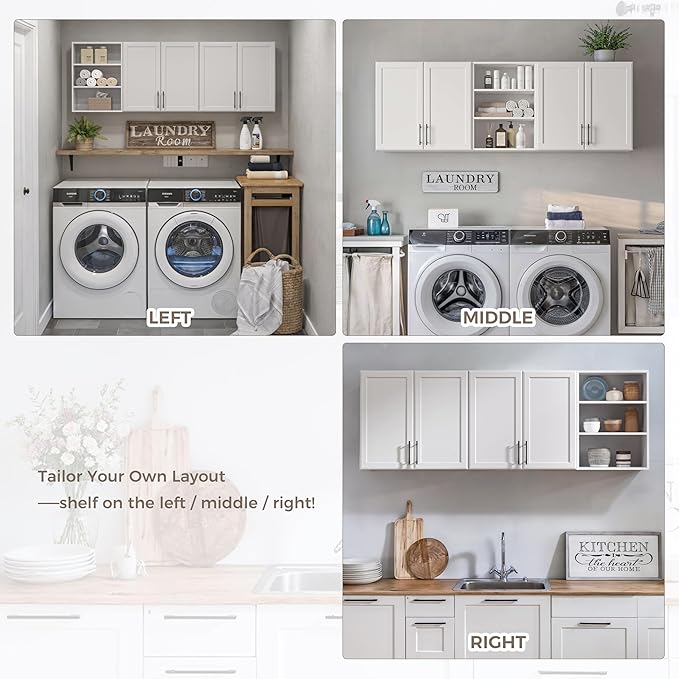 FIMELLO 78.6''W X 11''D X 21.7''H Wall Cabinets - Image 7
