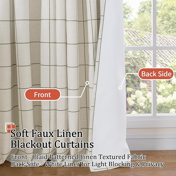 Lajode Linen Blackout Curtains for Living Room - Image 3