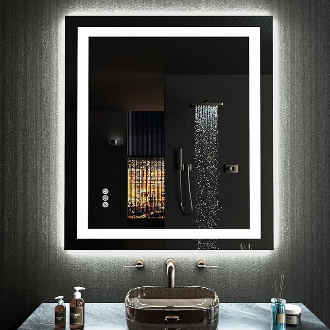LOAAO 20"X28" LED Bathroom Mirror by LOAAO