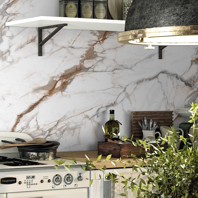 Marble Peel and Stick Waterproof Wall Paneling, Covers 38.75 Sq. Ft. - Image 6