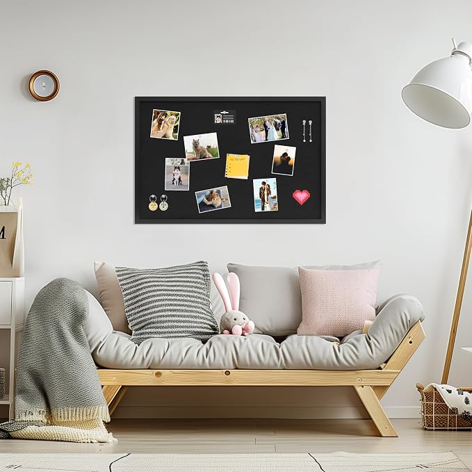 DAHAPYBOO Cork Board with Linen Black 2Pack, Bulletin Board 30"x20", Corkboards - Image 4