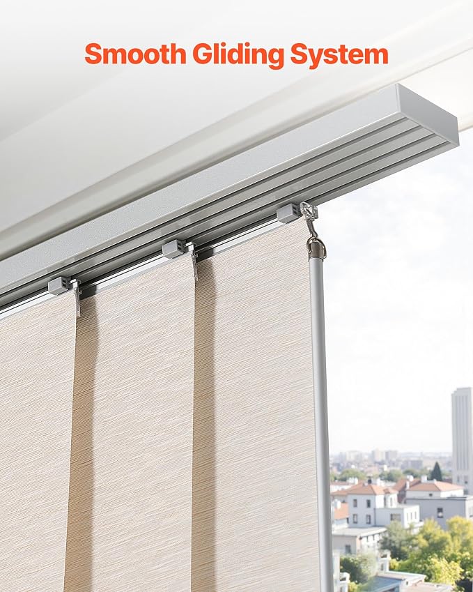 VEVOR Panel Track Blinds, Extendable Track from 45.8 in to 86 in W, Trimmable - Image 5