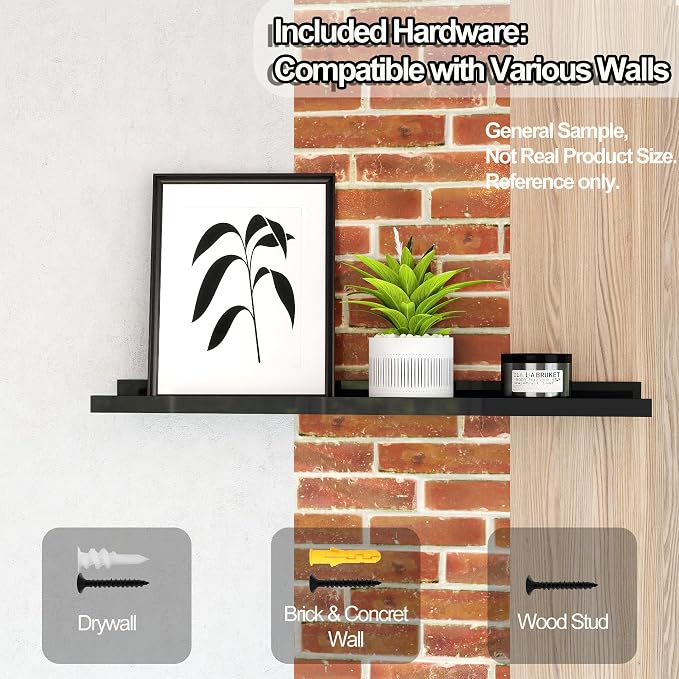 Long Floating Shelves for Wall Decor, Long Wall Mounted Storage Shelf for - Image 5