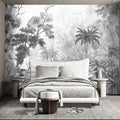Grey Tropical Rainforest Plant wallpeper Living Room Bedroom Jungle Botanical by WXHFM