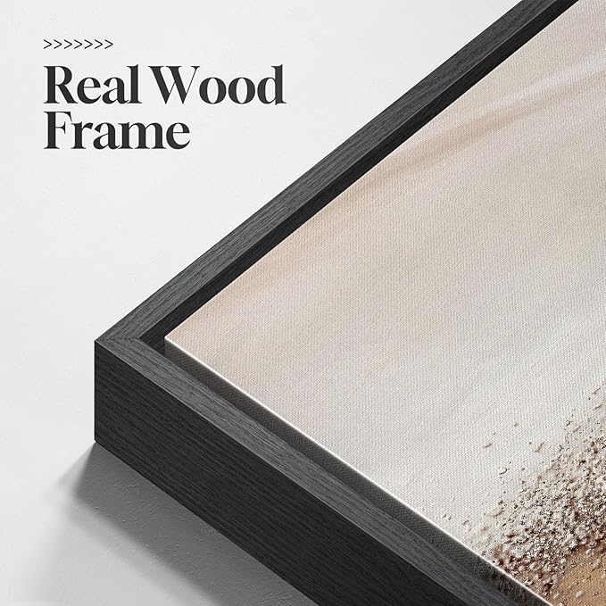 Extra Large Framed Neutral Abstract Wall Art - Image 6