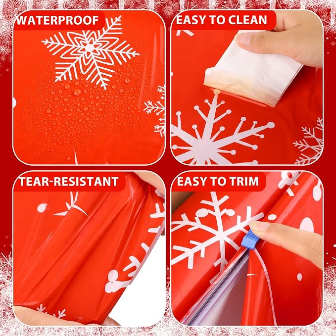 Kochorie 100 Ft x 54 Inch Snowflake Tablecloth Roll - Image 3