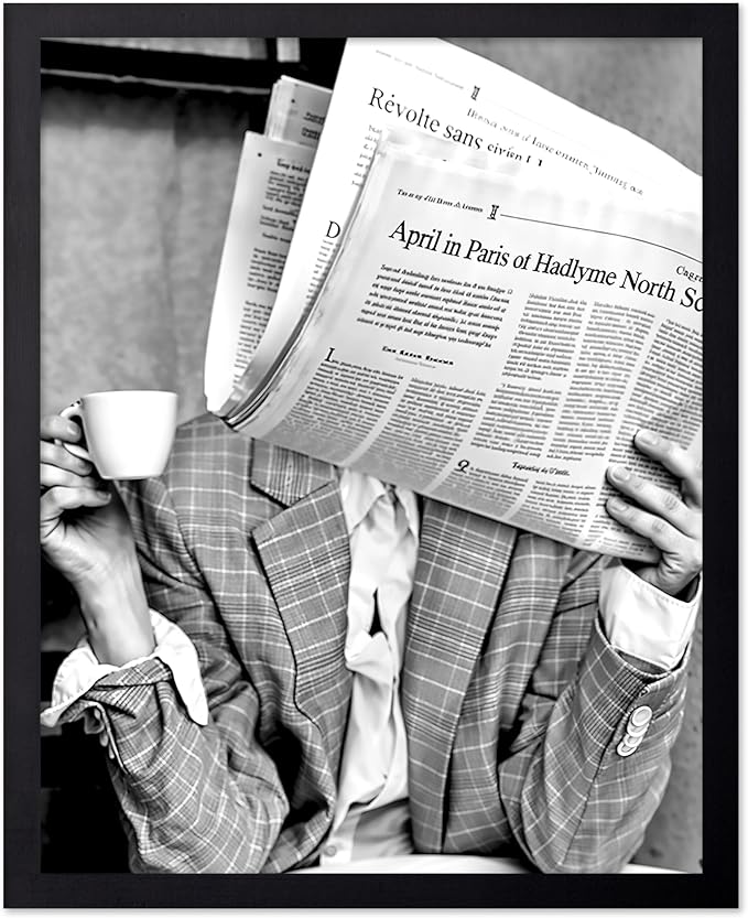 Poster Master Woman Reading Newspaper by PosterMaster