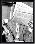 Poster Master Woman Reading Newspaper by PosterMaster