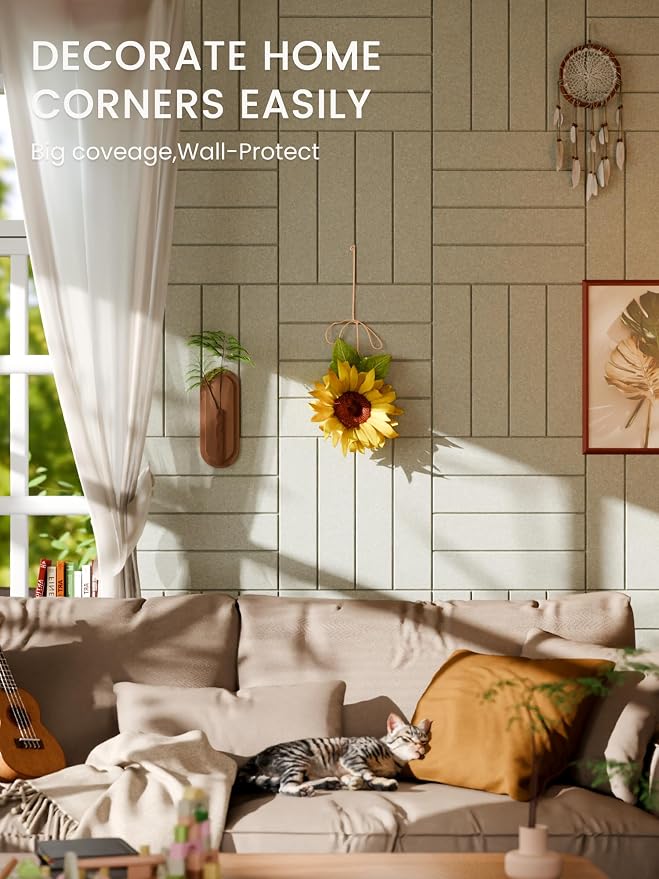 Bumusty Large Cork Board Alternative-48 x 36" Felt Bulletin Board Tiles - Image 4