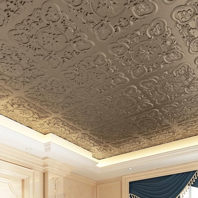 Art3dwallpanels 12 Pack Drop Ceiling Tiles, 24 x 24 Inch High Grade PVC 3D Wall - Image 8