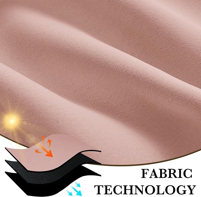 RYB HOME Bedroom Blackout Curtains 80 inches Long, 100% Blackout Thermal - Image 7