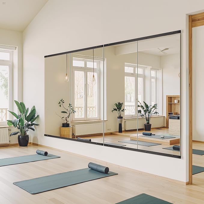 TRAHOME Home Gym Mirror for Wall, Glass Frameless Body Large Mirror for Home Gym - Image 4