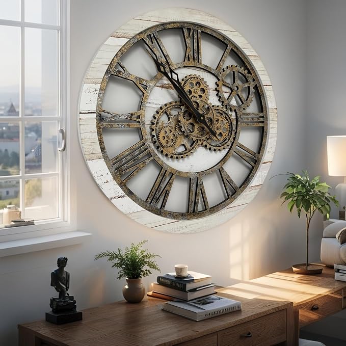 ImprovingLife The Gears Clock The Original Real Moving Gear Wall Clock Vintage - Image 3
